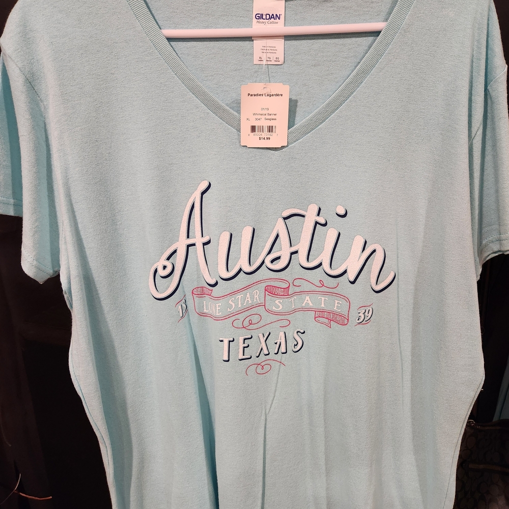 Gildan Light Blue Austin Texas Tee